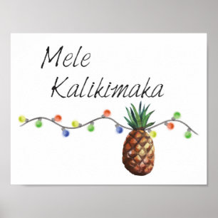 Mele Kalikimaka - Weihnachtsplakat Poster