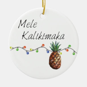 Mele Kalikimaka - Weihnachtsverzierung Keramikornament
