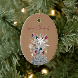 Mele Kalikimaka, Zuckerpflaume Keramik Ornament