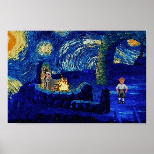 Melee Starry Night TSjirts Gadgets Gesichtsmasken Poster