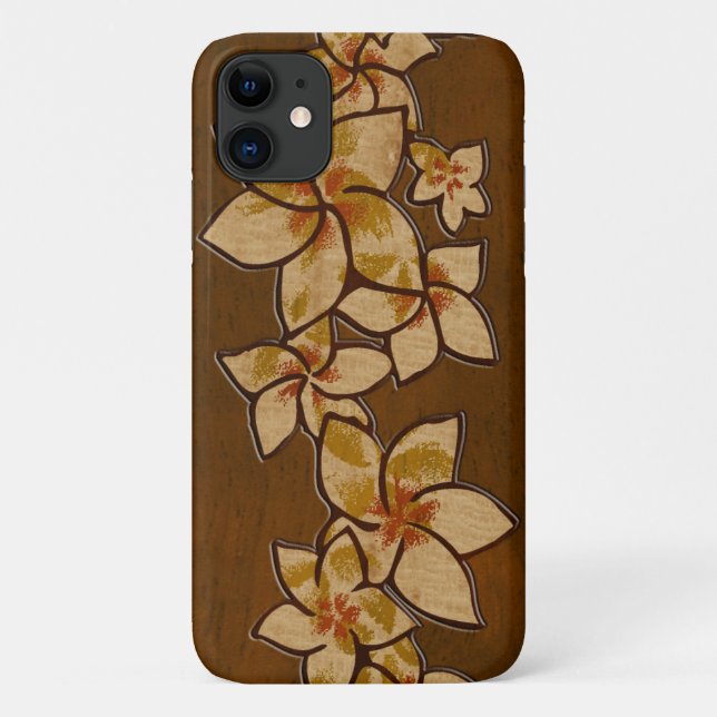 Melia Hawaiian Plumeria Imitat Holz Case-Mate iPhone Hülle (Rückseite)