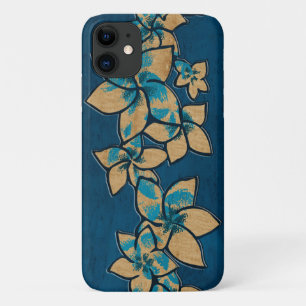 Melia Hawaiian Plumeria Imitats Wood Blue Case-Mate iPhone Hülle