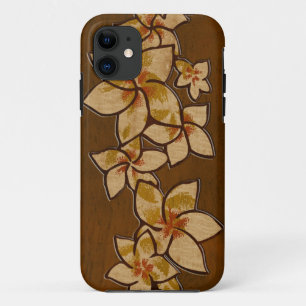 Meliahawaiisches Plumeria-Imitat hölzerner iPhone Case-Mate iPhone Hülle