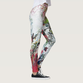 Melierte Crayon-Serie - Acrylpour, verwendet als Leggings