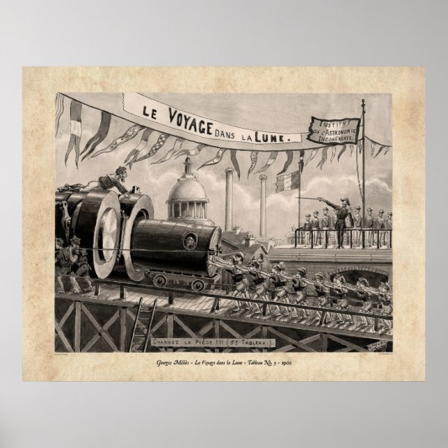 Méliès Le Voyage dans la Lune Tableau 5 Poster (Vorne)