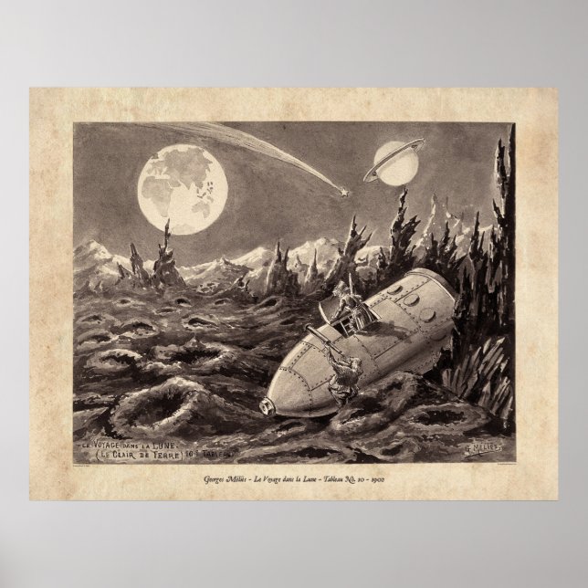 Méliès Voyage dans la Lune Tableau 10 Poster (Vorne)