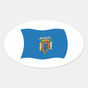 Melilla-Flaggen-Aufkleber Ovaler Aufkleber