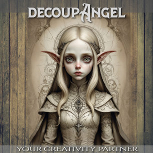 Melinda the Elf - Decoupage - Seidenpapier