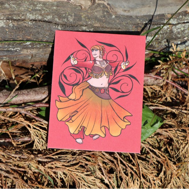 Melissa Autumn Breeze Belly Dancer Postkarte (Von Creator hochgeladen)