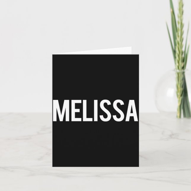 Melissa - Cool New Funny Name Fan Gift Tee  Karte (Vorderseite)