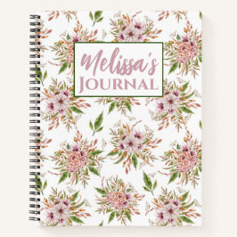 Melissa Journal Eucalyptus Watercolor Pattern Notizbuch