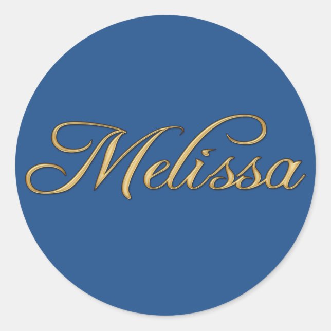 MELISSA-Name Geschenkartikel Runder Aufkleber (Vorderseite)