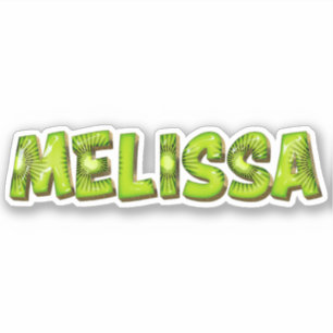 Melissa Name Kiwi Design Aufkleber Sticker