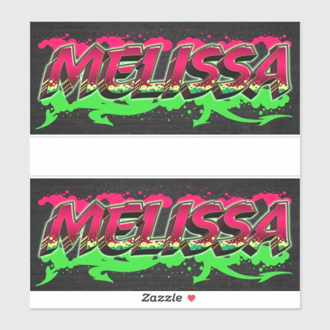 Melissa Vorname Name Graffiti Aufkleber Sticker (Blatt)