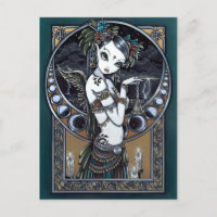 "Melita" Goth Tribal Fusion Dancer Angel Postcard