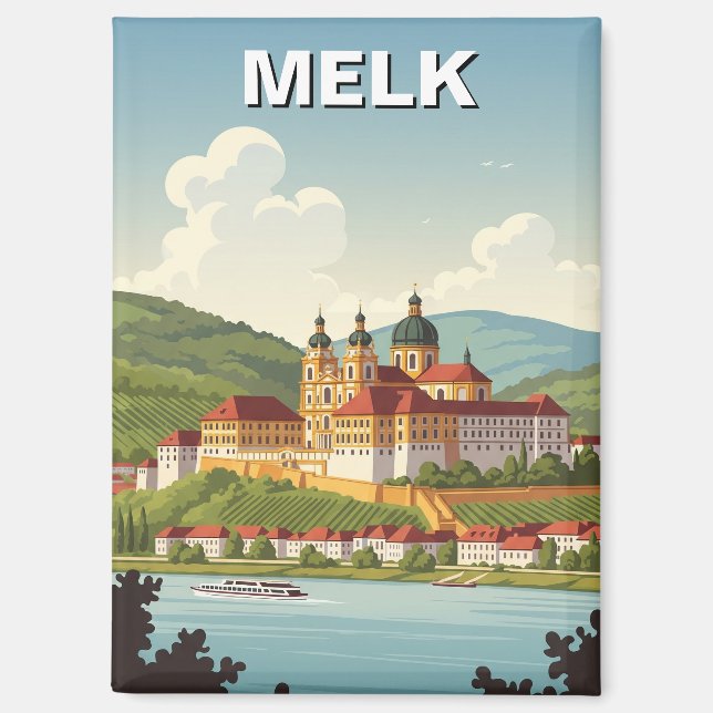 Melk Abbey Austria Travel Magnet (Vorderseite)