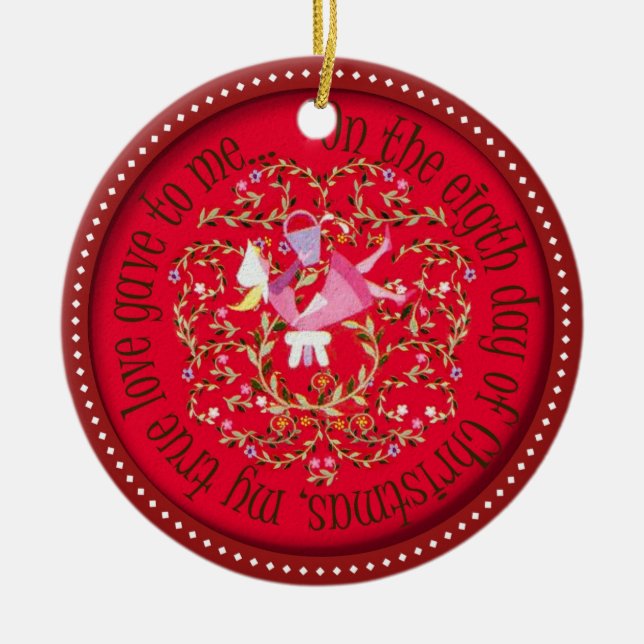 MELKEN ACHT MÄDCHEN-A KERAMIKORNAMENT (Vorne)