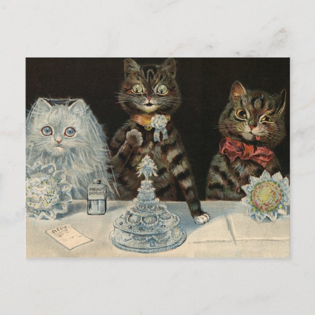 Mellin's Food Biscuits von Louis Wain Postkarte (Vorderseite)