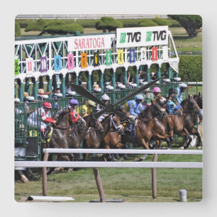 Mellon-Rasen Quadratische Wanduhr