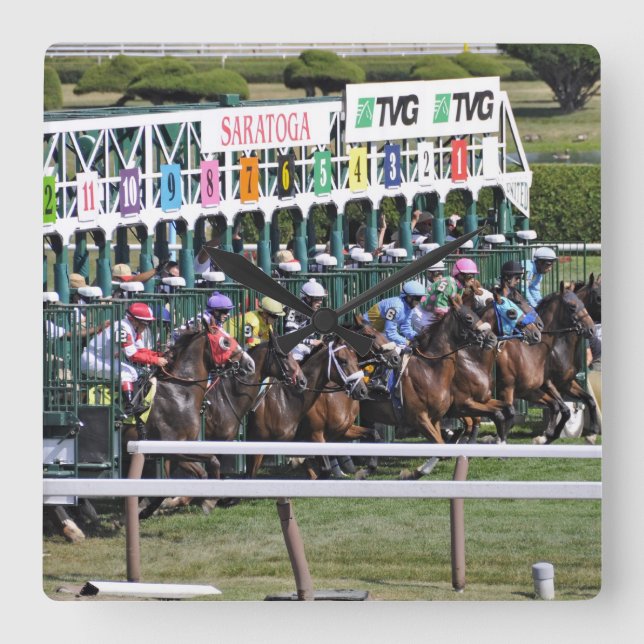 Mellon Turf Quadratische Wanduhr (Vorderseite)