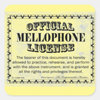 Mellophone License Square Aufkleber