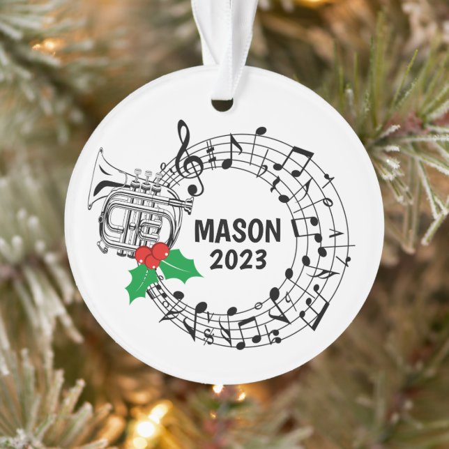Mellophone Marching Band Weihnachtsschmuck Ornament (Baum)
