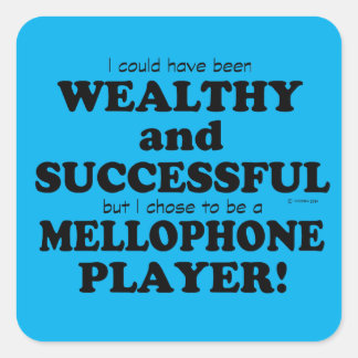 Mellophone Reich & erfolgreich Square Sticker