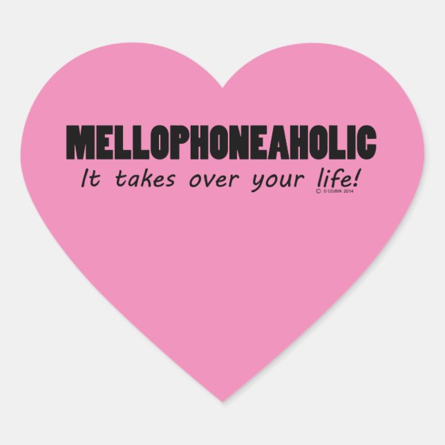 Mellophoneaholischer Heart Sticker (Vorderseite)