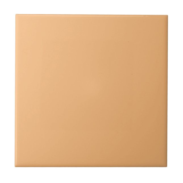 Mellow Apricot Solid Color Fliese (Vorderseite)