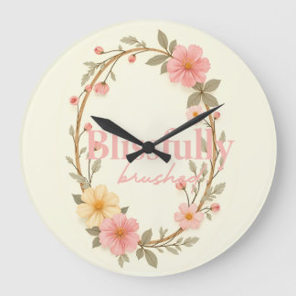 Mellow Blooms Große Wanduhr