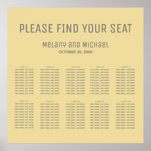 Mellow gelb schlicht minimalistisch elegant poster