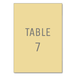 Mellow gelb schlicht minimalistisch elegant tischnummer