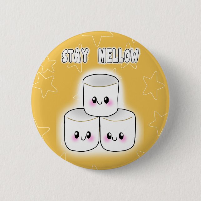 Mellow Marshmallow Bleibe Button (Vorderseite)