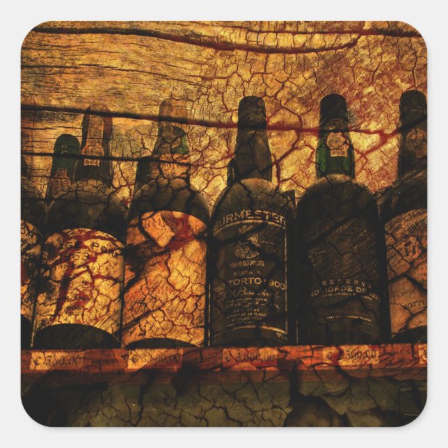 Mellow Oak Quadratischer Aufkleber (Vorderseite)