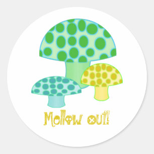 Mellow-Out-Aufkleber Runder Aufkleber
