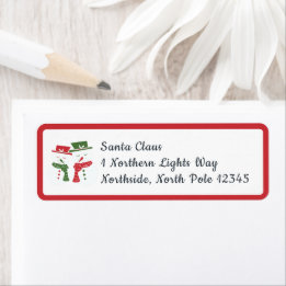 Mellow Snowmen - Christmas red white and green.