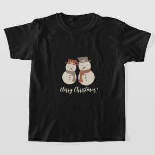 Mellow Snowmen - Frohe Weihnachten editierbarer Sc T-Shirt