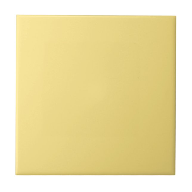 Mellow Yellow Solid Color Tile Fliese (Vorderseite)