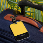 Mellow Yellow Template Gepäckanhänger<br><div class="desc">Mellow Gelb,  solide Farbvorlage,  anpassbar. Fügen Sie Ihren eigenen Text hinzu.</div>