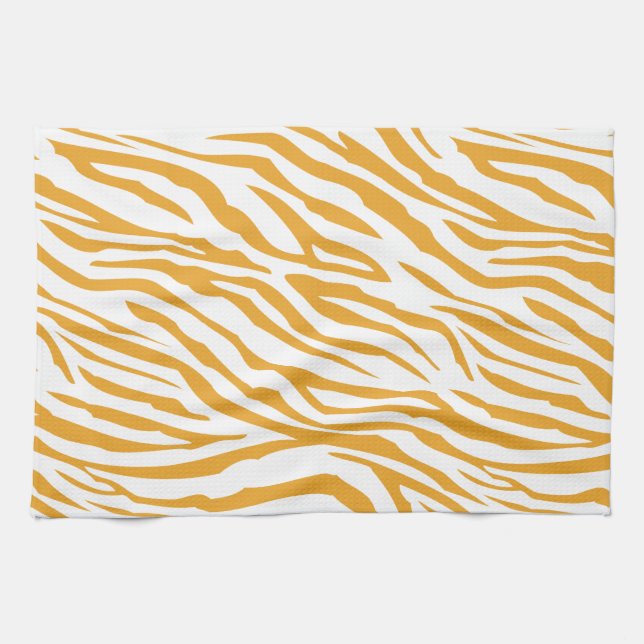 Mellow Yellow Zebra Muster Geschirrtuch (Horizontal)
