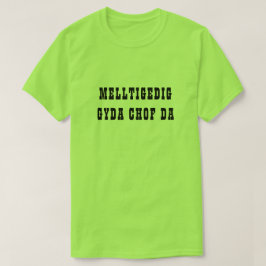 Melltigedig gyda chof da | Verflucht mit gutem Spe T-Shirt