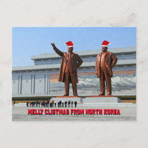 Melly Clistmas aus Nordkorea Postkarte