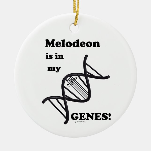 Melodeon in meinen Genen Keramik Ornament (Vorne)