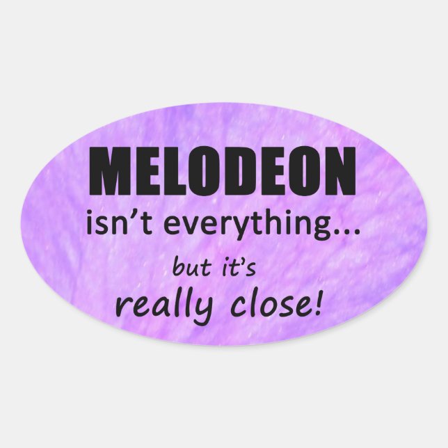 Melodeon ist nicht alles Oval Sticker (Vorderseite)
