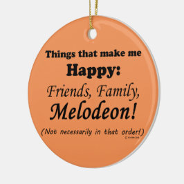Melodeon macht mich glücklich keramikornament