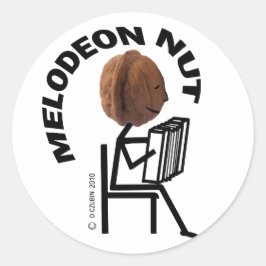 Melodeon Nut Runder Aufkleber