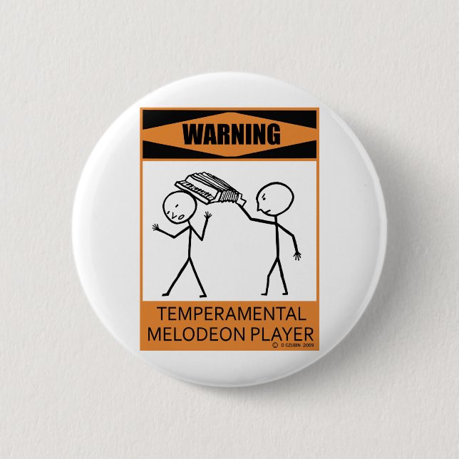 Melodeon-Spieler warnen Button (Vorderseite)