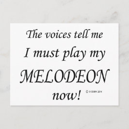 Melodeon Voices sagen, müssen spielen Postkarte