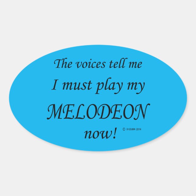 Melodeon Voices sagen, sie müssen Oval Sticker spi (Vorderseite)