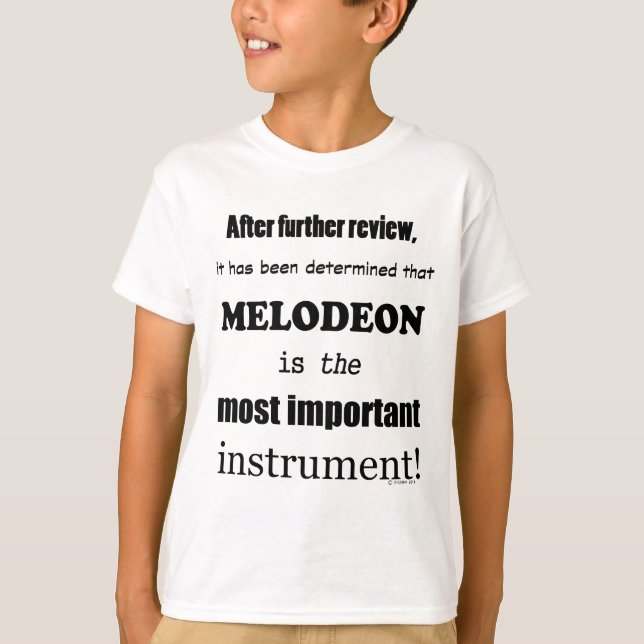 Melodeon wichtigstes Instrument T-Shirt (Vorderseite)